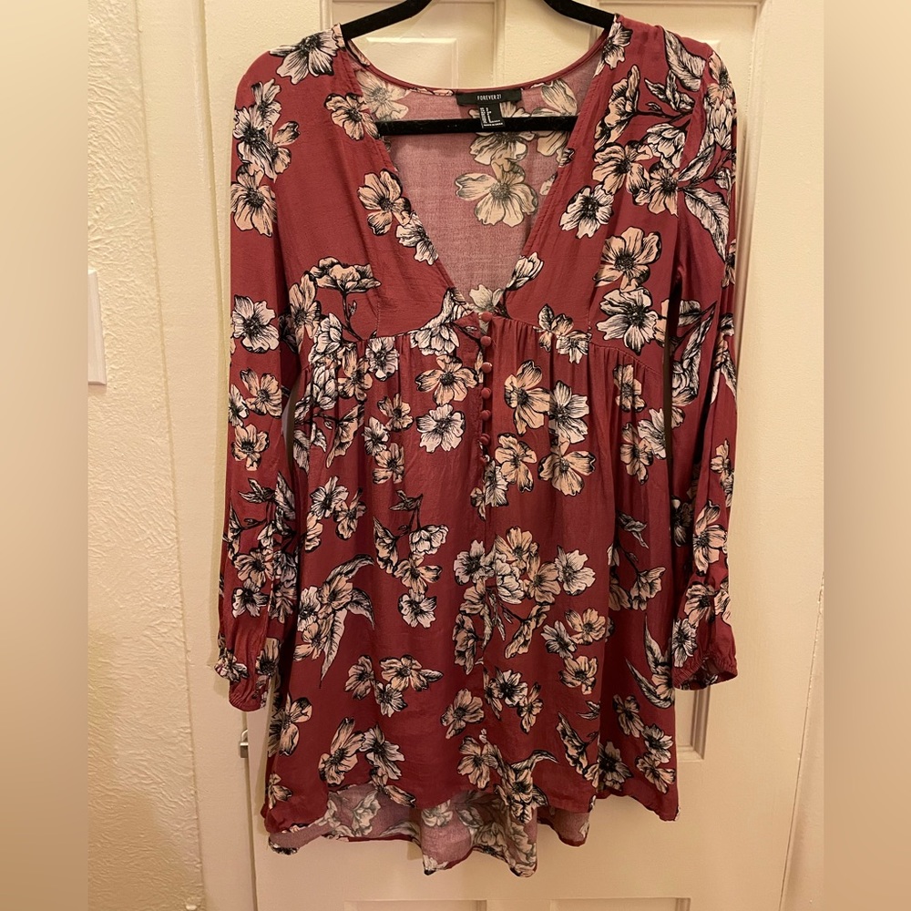 Forever 21 Button Down Floral Dress